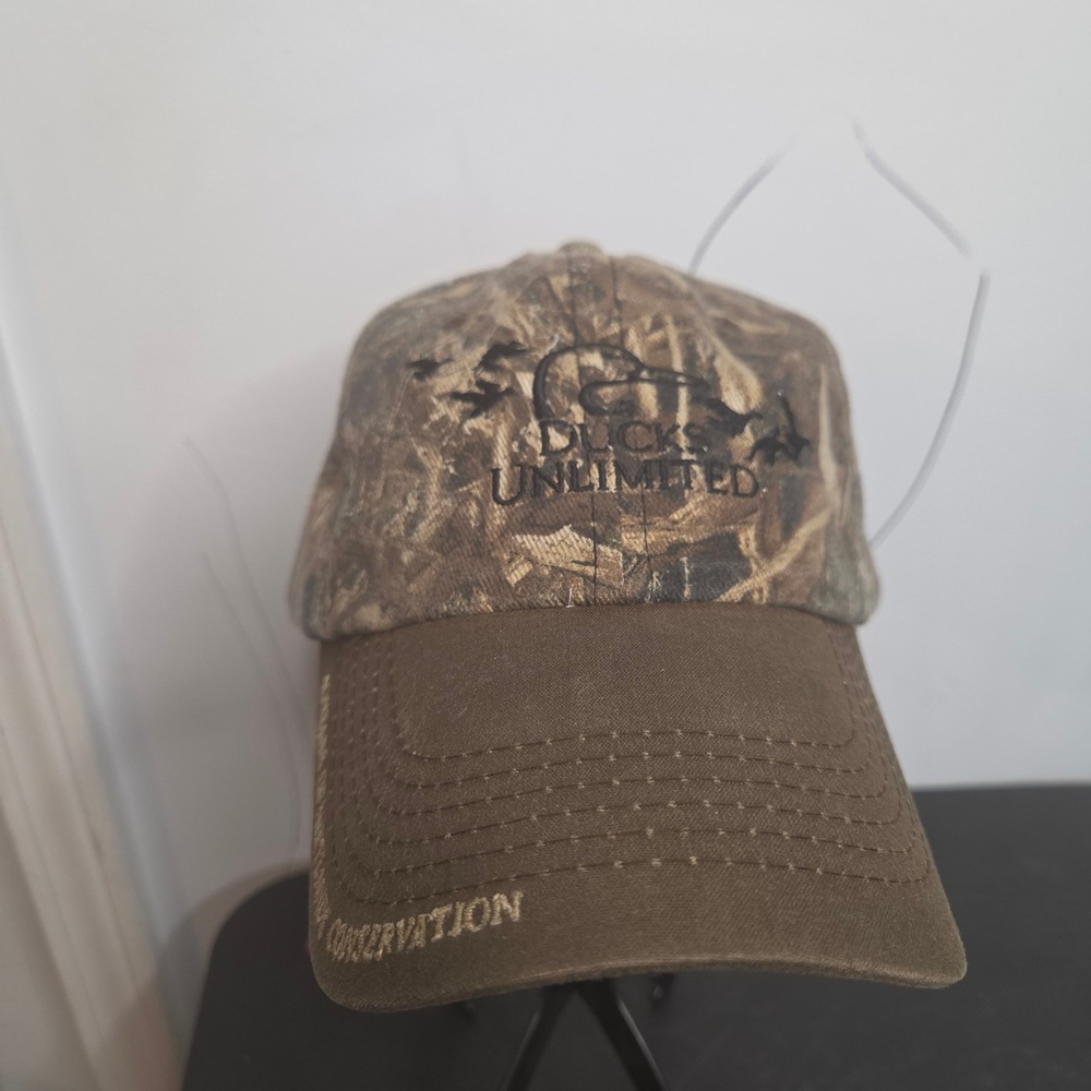 Ducks Unlimited 70 Years Wetlands Conservation Camo Hat DU Leader Adjustable Cap